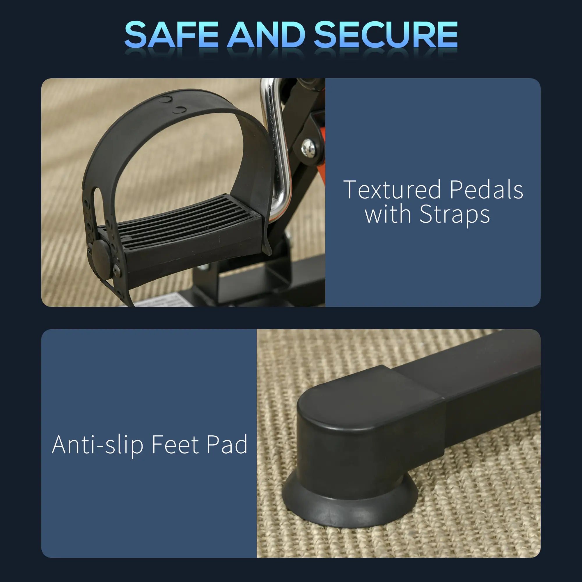 Under Desk Pedal Exerciser, LCD Display, Adjustable Resistance, Mini Bike Exercise & Stationary Bikes at Gallery Canada