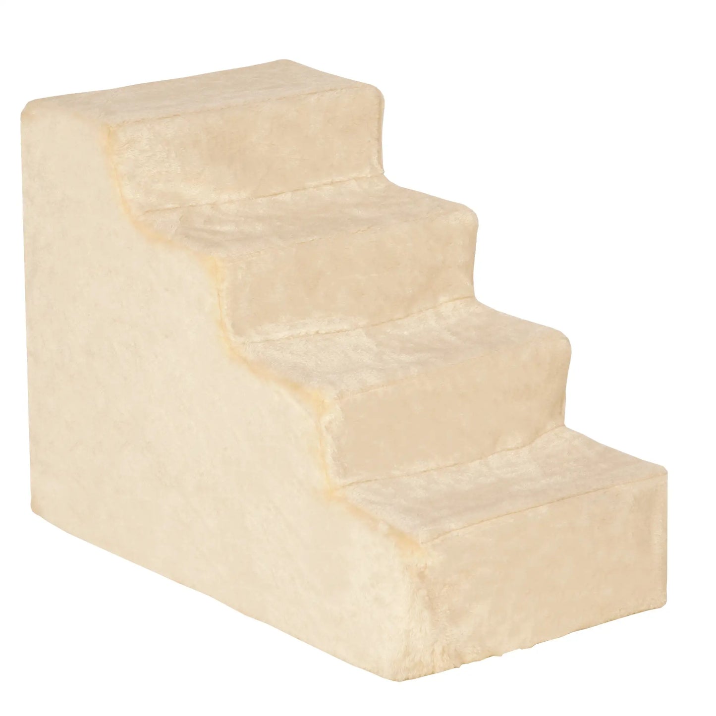 4-Step Dog Ramp for Sofa, Bed, Couch, Removable Cover, Beige Dog Stairs Beige at Gallery Canada