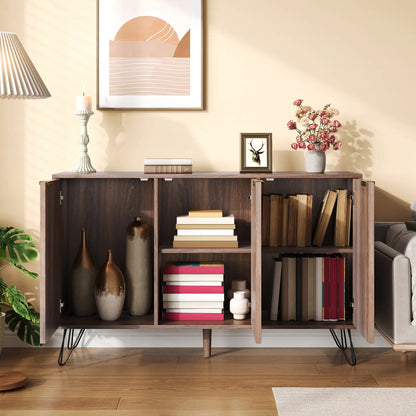 Three-Door Sideboard, Adjustable Shelves, 47" L x 14" W x 29.5" H, Natural Console Tables at Gallery Canada