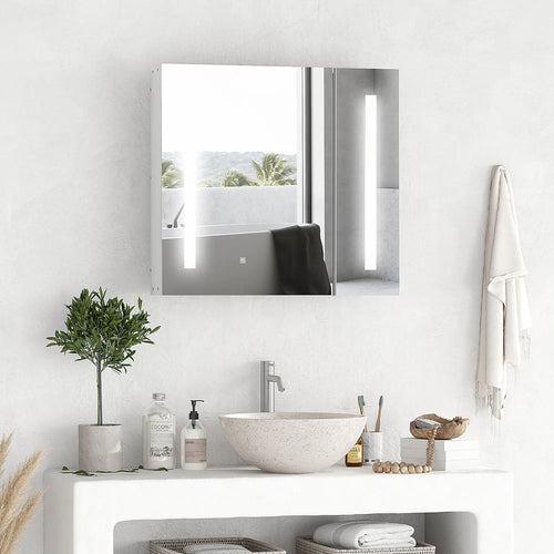 LED Medicine Cabinet with Mirror, 27.5