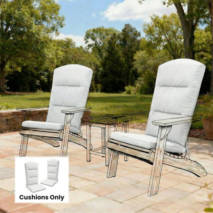 Adirondack Chair Replacement Cushion, With Back And Ties, Light Grey Patio Chair Cushions at Gallery Canada