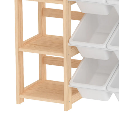 Kids Toy Storage Organizer, 3 Shelves, 12 Bins, Natural Baby & Kids Storage at Gallery Canada