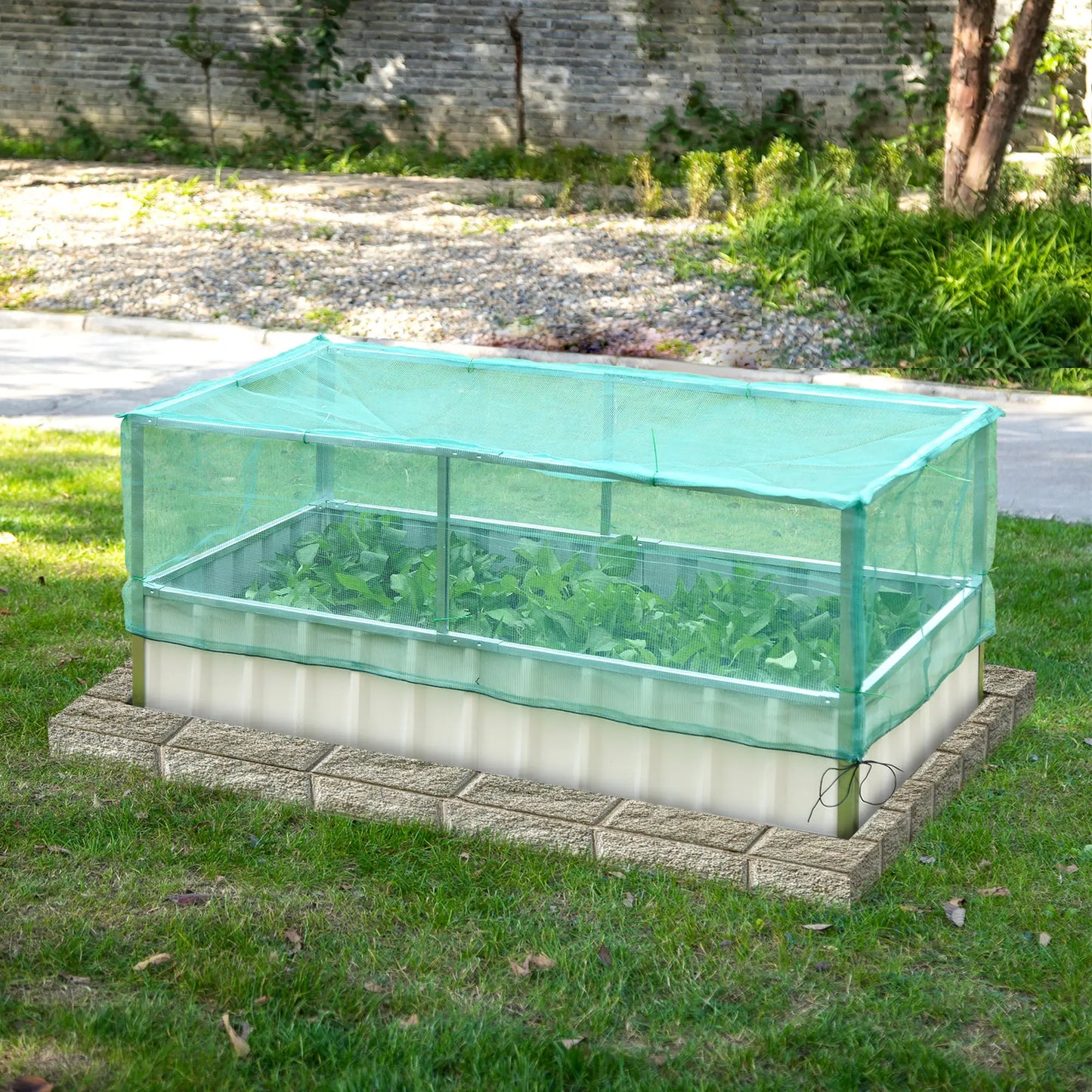 Raised Garden Bed, 5.7 x 3 x 2.3ft Steel Planter Box, Green Galvanized Planter Boxes at Gallery Canada