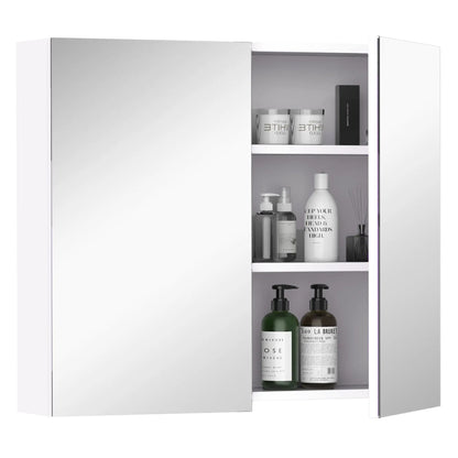 Wall Mount Mirrored Medicine Cabinet, Adjustable Shelf, Double Soft Closing Doors, Light Lilac Mirror Medicine Cabinets at Gallery Canada