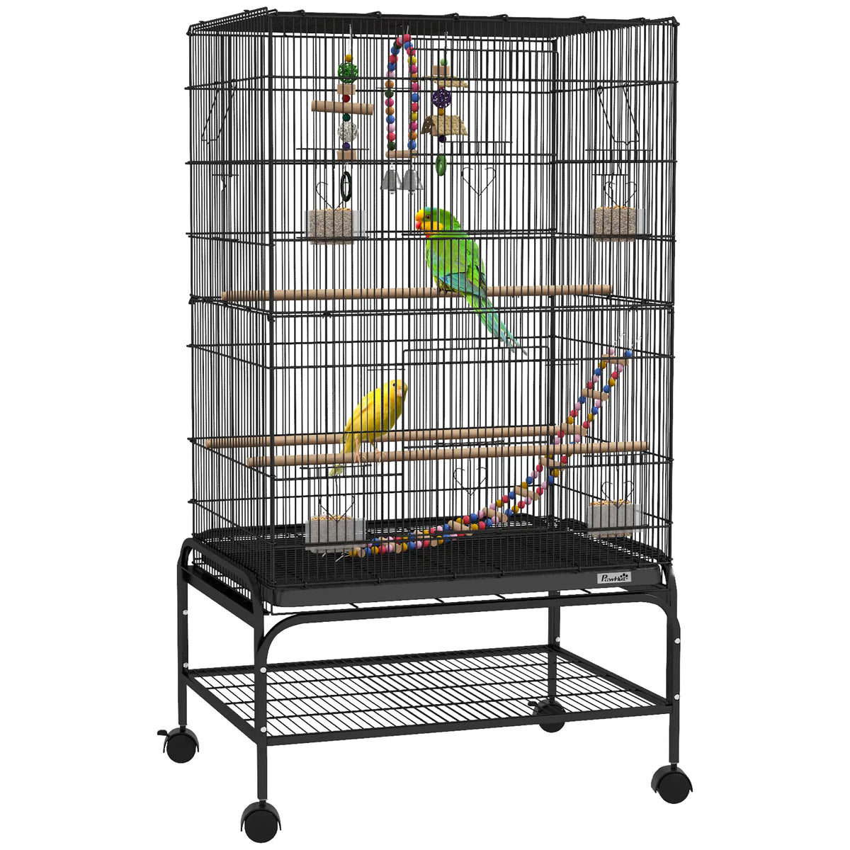 43" Bird Cage With Rolling Stand, Toys, For Budgies Canaries, Black Bird Cages at Gallery Canada