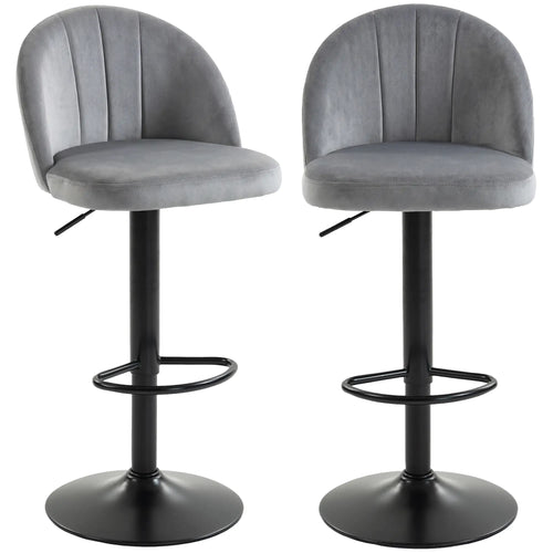 Swivel Counter Height Barstools Set of 2, Grey