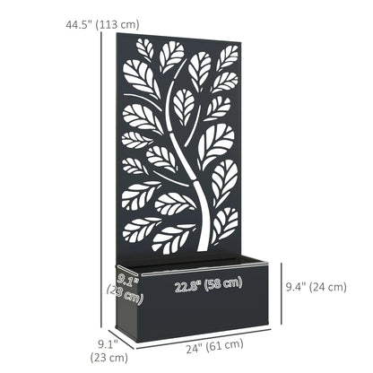 Metal Raised Garden Bed With Privacy Panel, Outdoor Planter Box Raised Garden Beds at Gallery Canada