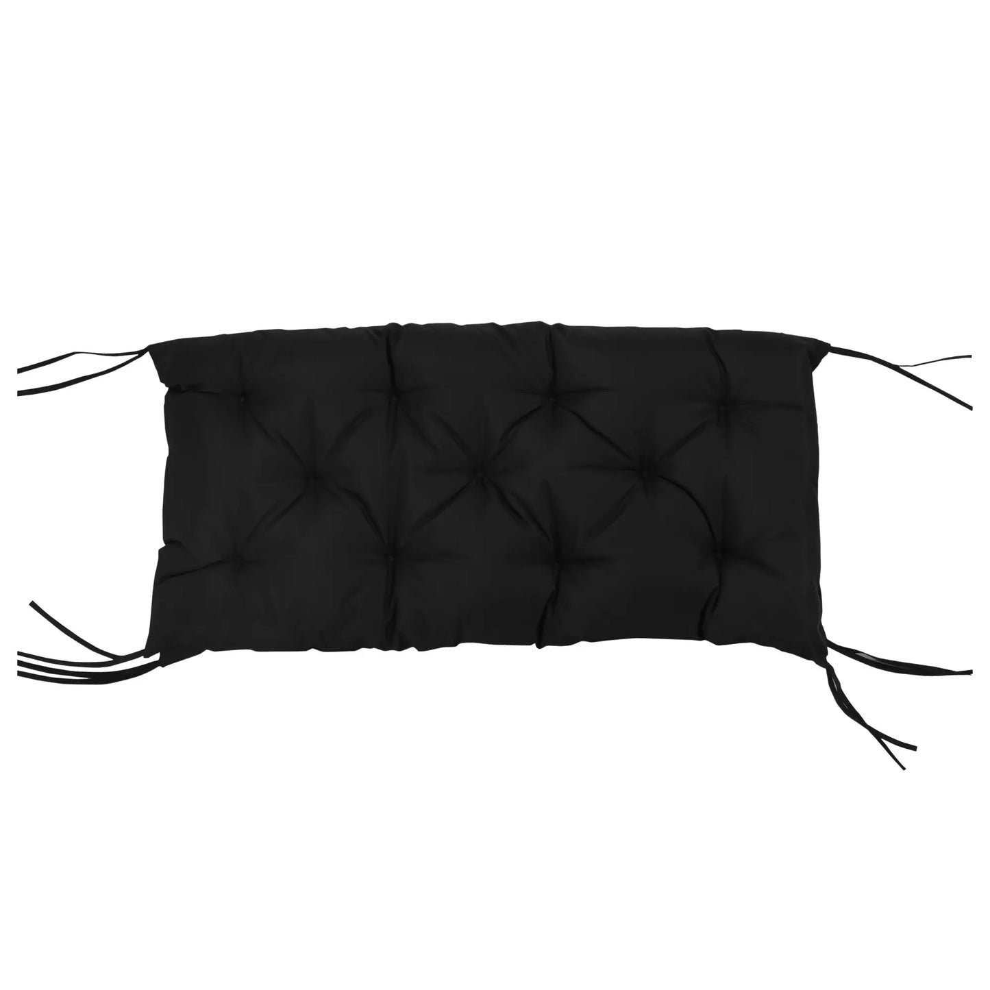 Porch Swing Cushion, Garden Bench Cushion with Backrest, Non-Slip, 39.4" x 38.6", Black Patio Chair Cushions at Gallery Canada