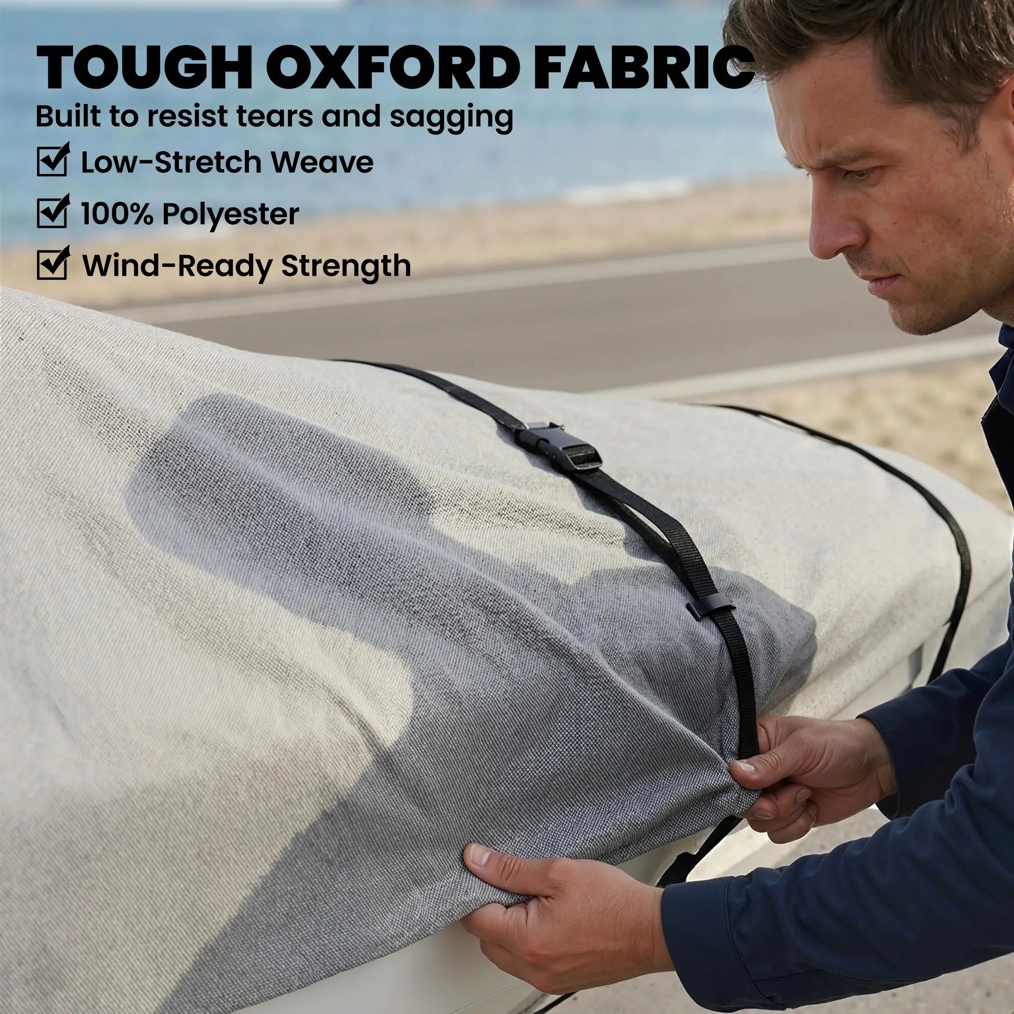 22-24 Ft Trailer Boat Cover, 3000mm Waterproof, Light Grey Water Sports & Boating Supplies at Gallery Canada