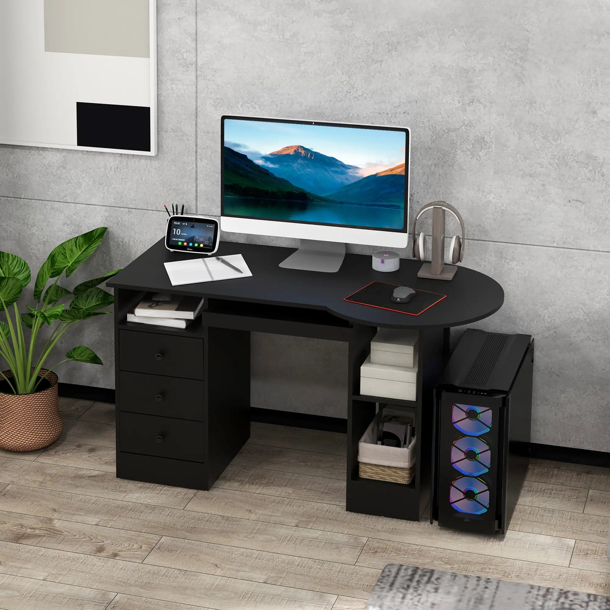 Computer Desk With Storage, Black Computer Desks at Gallery Canada