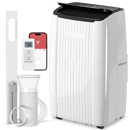 12000 BTU Portable Air Conditioner, 5-in-1, White Air Conditioner White, Black at Gallery Canada