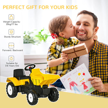 Kids Ride On Tractor, Pedal Construction Car, Manual Bucket, 3 Year Old, Yellow Toy Excavators at Gallery Canada
