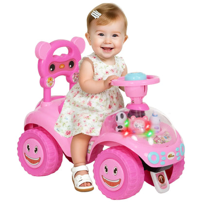 Toddler Push Car with Horn, Light, Music, Pink Push Cars for Toddlers at Gallery Canada