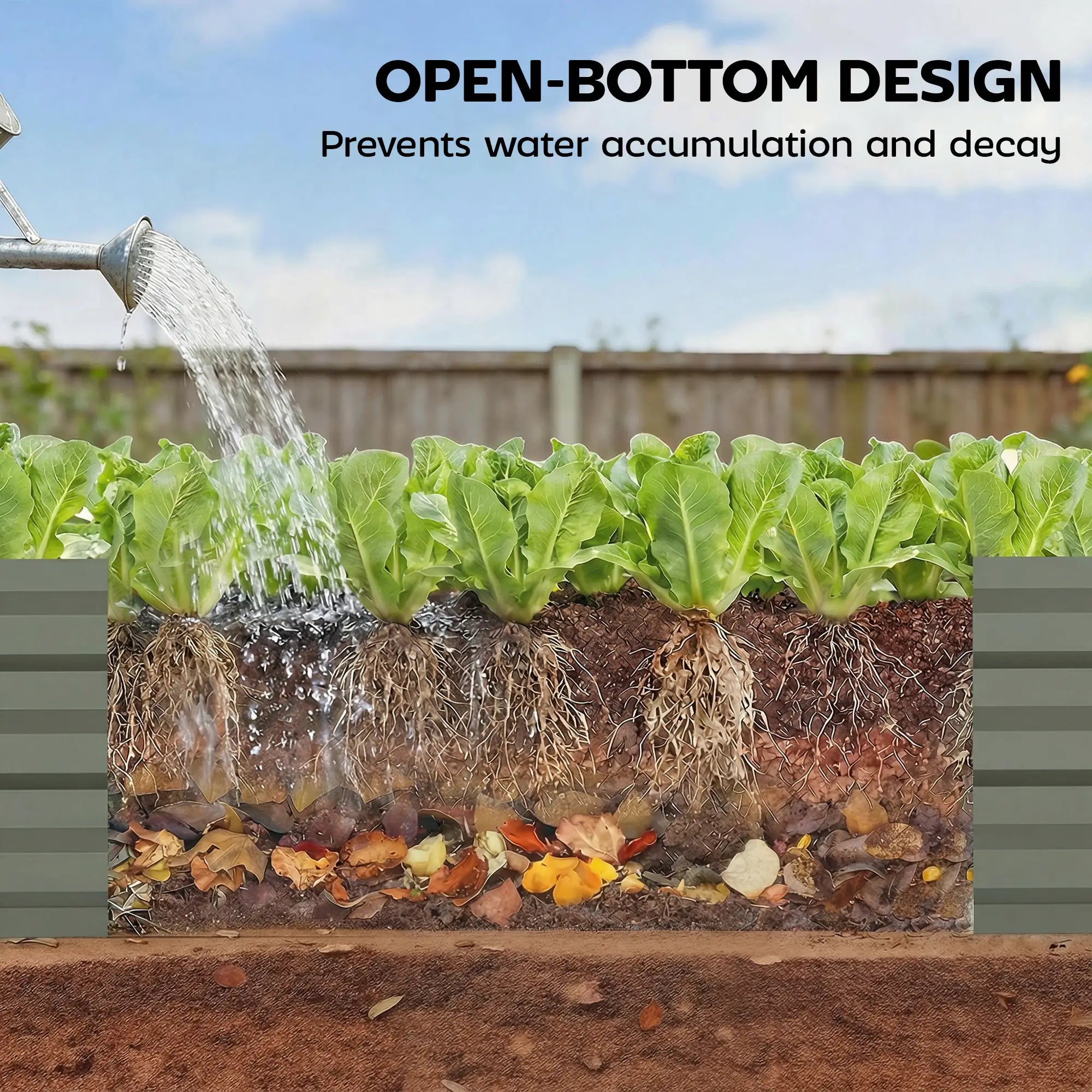 8'x2'x1' Galvanized Raised Bed, Large Elevated Planter Box, Galvanized Galvanized Planter Boxes at Gallery Canada