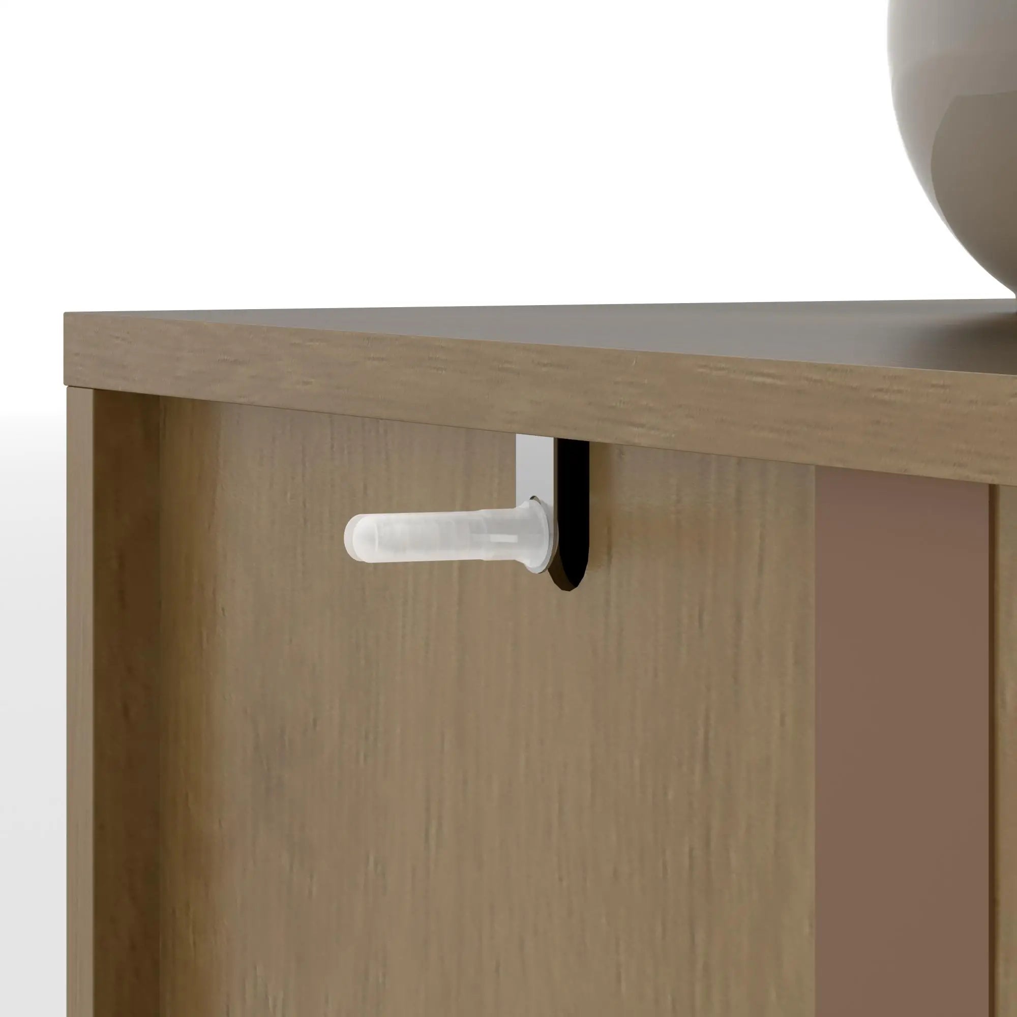 Modern Fluted Buffet Cabinet, Adjustable Shelves, Wood Legs, Oak Storage Cabinets at Gallery Canada