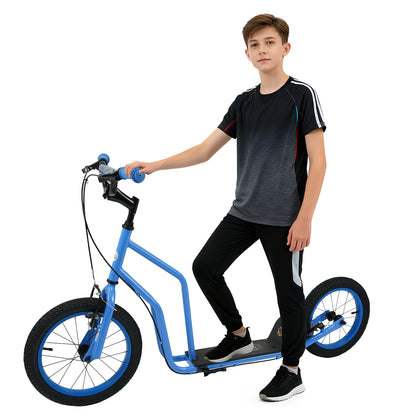 Youth Scooter, Adjustable Handlebar, 16/14-Inch Inflatable Wheels, Blue Scooters at Gallery Canada