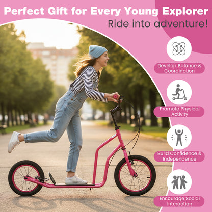 Youth Scooter, Adjustable Handlebar, 16/14-Inch Wheels, Pink Scooters at Gallery Canada