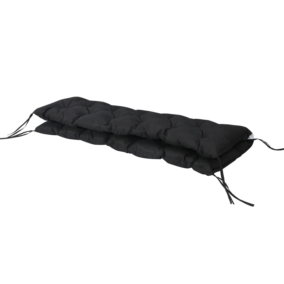Garden Bench Cushion 3-Seater, Non-Slip, 59.1" x 38.6", Black Patio Chair Cushions at Gallery Canada