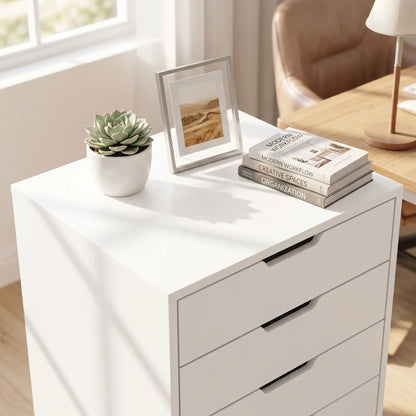 Mobile Printer Stand With 5 Drawers, White Office Cabinets & Cupboards at Gallery Canada