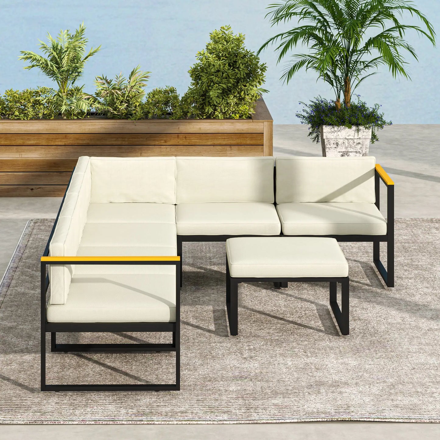 Replacement Cushions for Rattan Furniture, 14 Piece, Cream Patio Chair Cushions at Gallery Canada