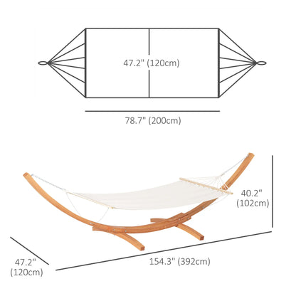 13' Patio Hammock With Stand, Outdoor Wooden Bed, Camping, White Hammocks with Stand at Gallery Canada