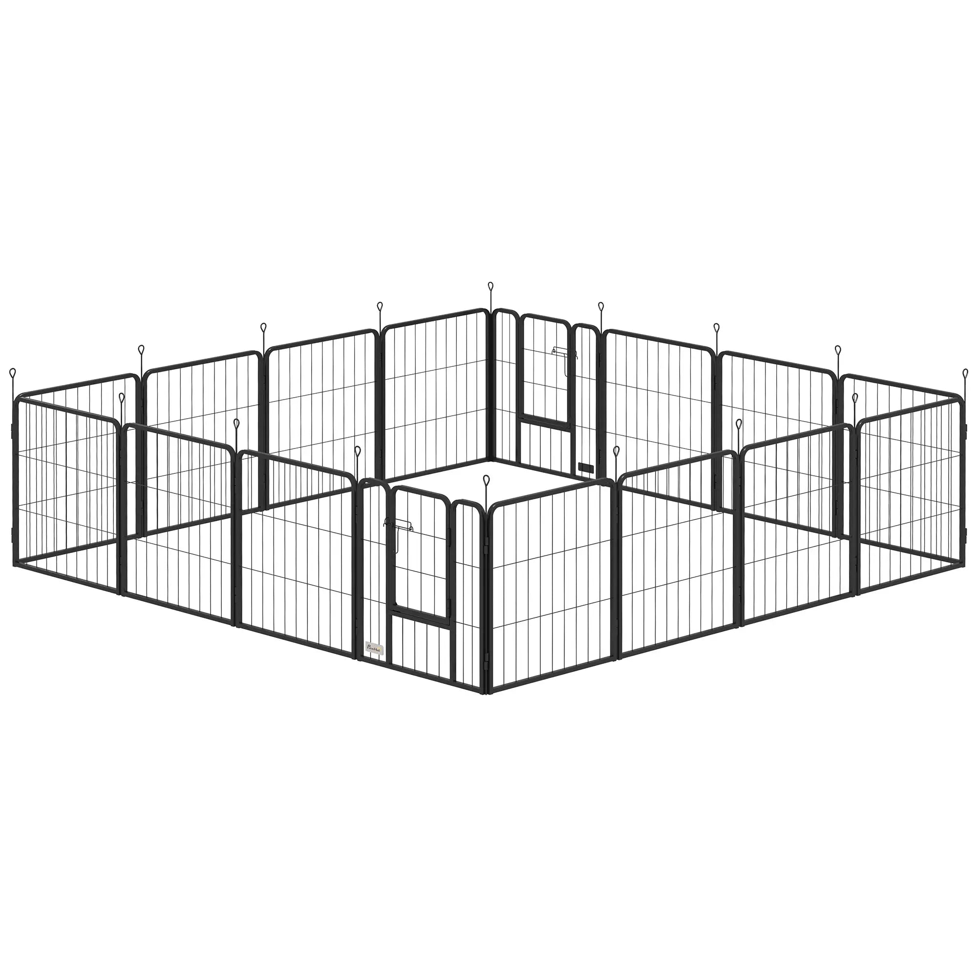 16 Panel Dog Playpen, Portable DIY, 24