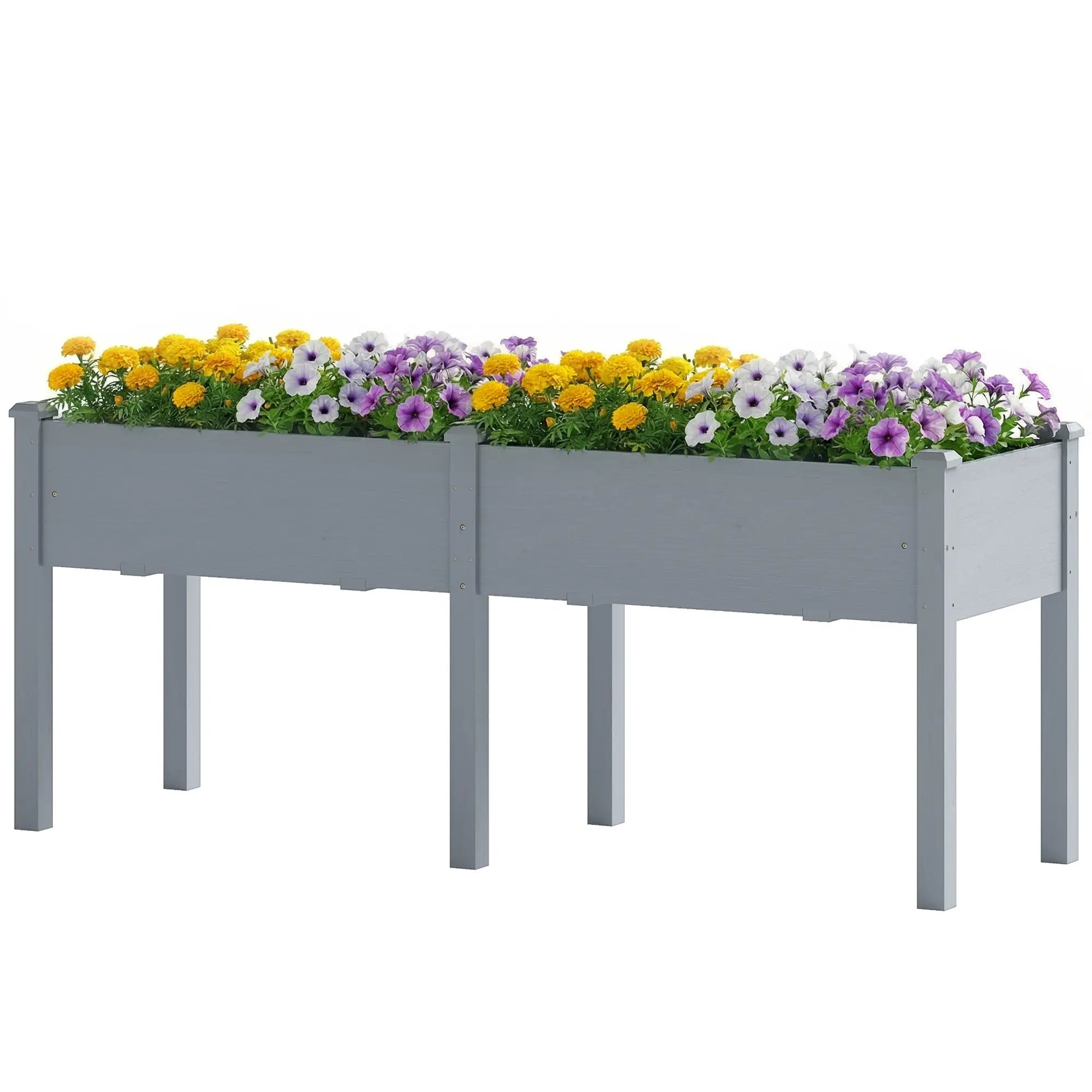 Wooden Raised Garden Bed With Legs, 72