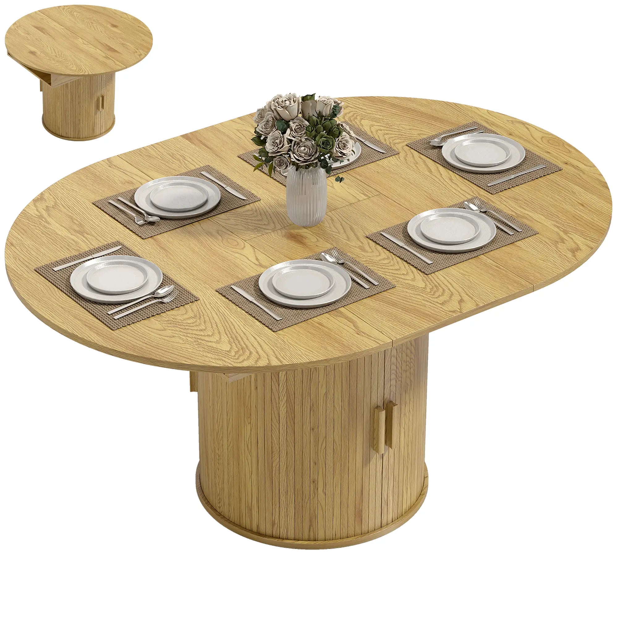 Extendable Dining Table For 6, 60