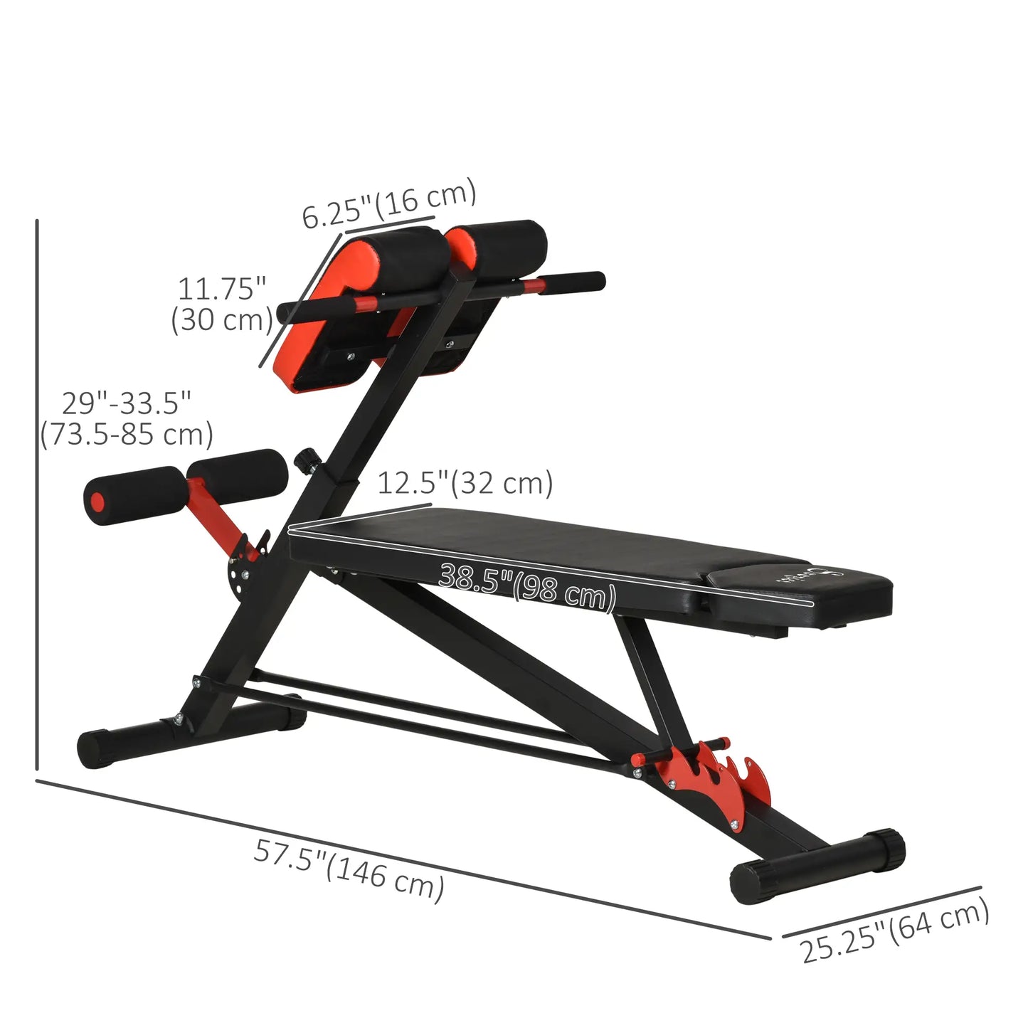 Adjustable Weight Bench, Roman Chair, Hyper Extension, Ab Sit Up, Black and Red Weight Benches at Gallery Canada