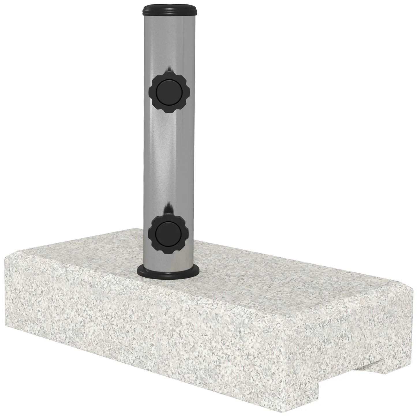 55 Lbs Half Granite Parasol Base, Outdoor Umbrella Stand, Grey Umbrella Bases Grey at Gallery Canada