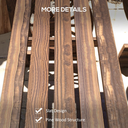 Wooden 3-Pc Carriage Patio Set With Chairs, Carbonized Bistro Sets at Gallery Canada