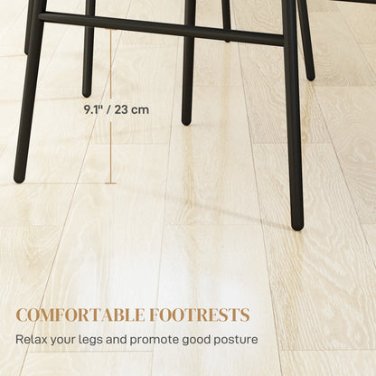 Rattan Counter Height Bar Stools, Set of 2, 26", Grey Bar Stools at Gallery Canada
