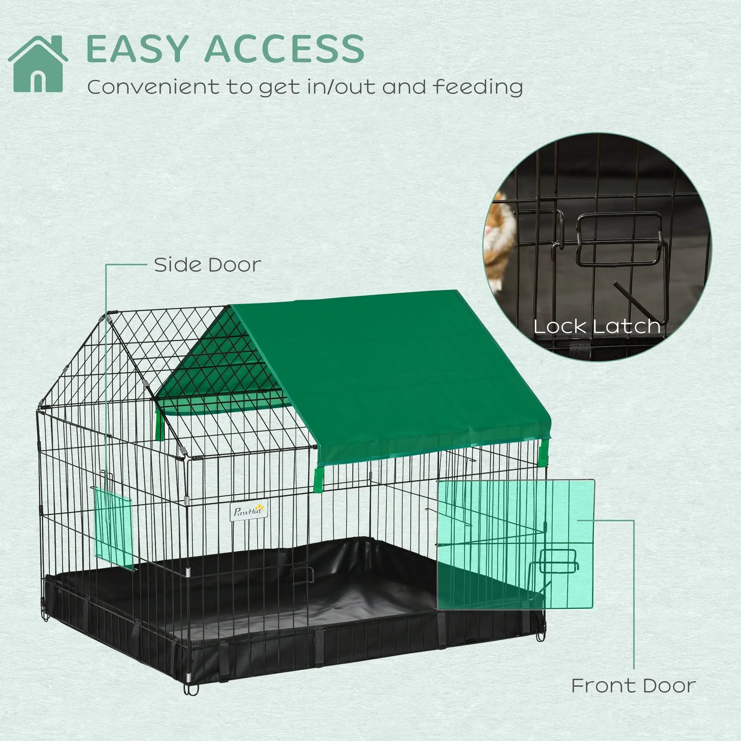 Metal Outdoor Small Animal Cage, Black Houses & Habitats at Gallery Canada