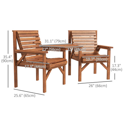 3Pc Outdoor Bench Set for Backyard Balcony, Tan Brown Outdoor Benches at Gallery Canada