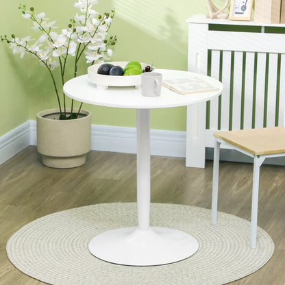 Modern Kitchen Table for 2, Round Dining Table, Steel Base, White Bar Tables & Dining Tables at Gallery Canada