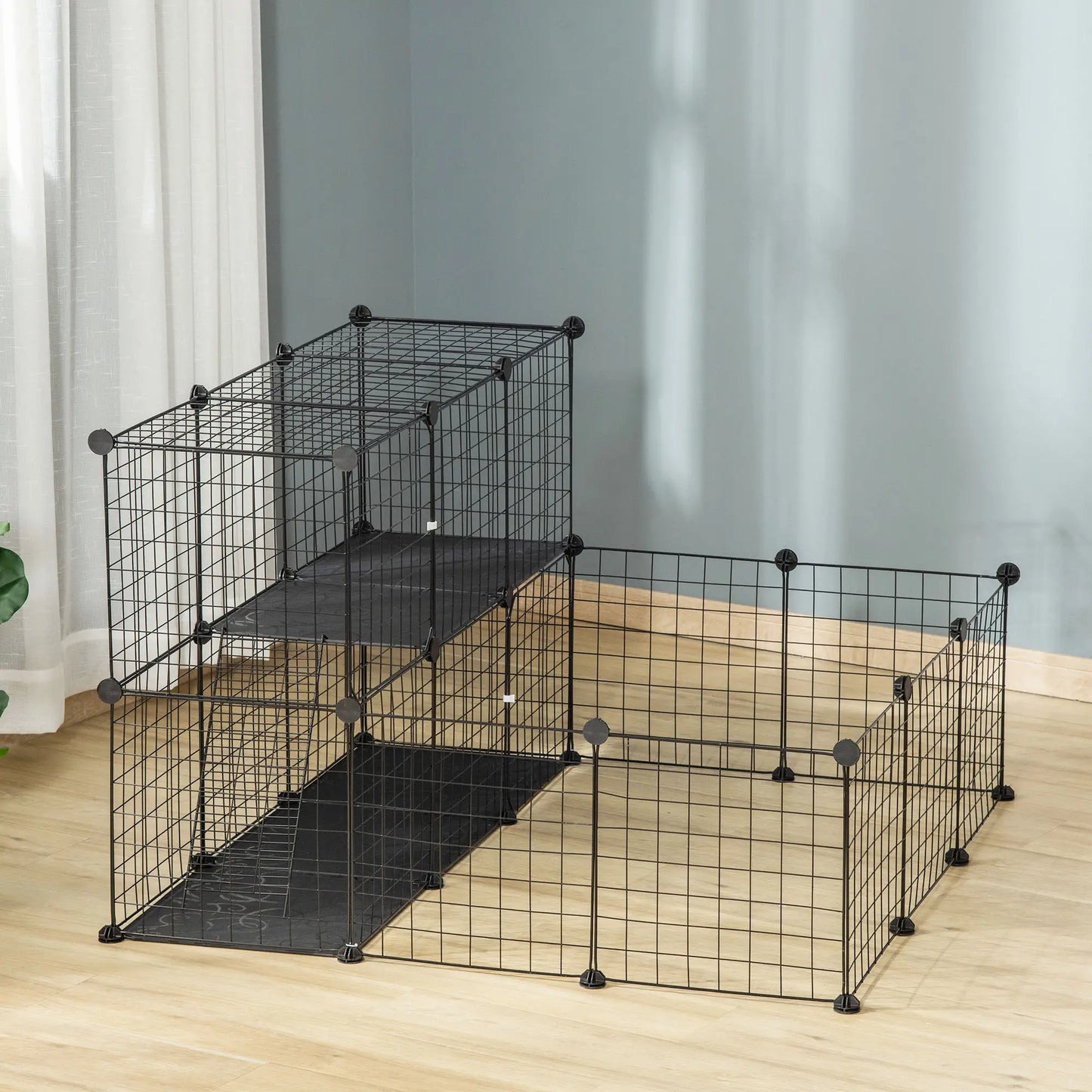 Small Animal Cage, Rabbit Guinea Pig Playpen, 31 Panels, 41.3" x 41.3" x 27.6" Houses & Habitats at Gallery Canada