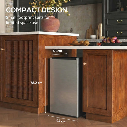 2.1 Cu. Ft. Mini Freezer, Compact Upright, Reversible Door, Removable Shelf, Adjustable Temperature, Silver Small Kitchen Appliances at Gallery Canada