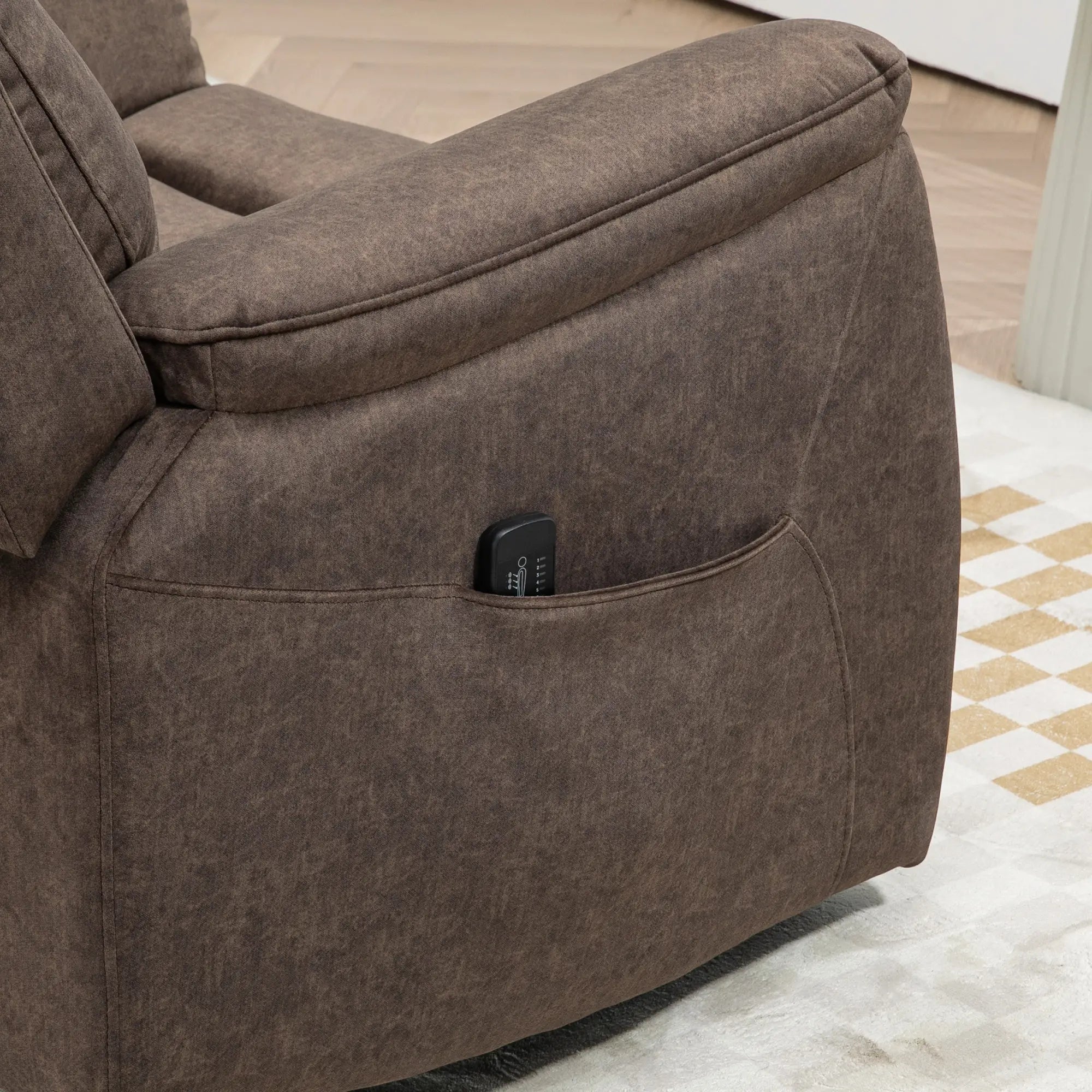 Manual Recliner Chair, Vibration Massage, Side Pockets, Living Room Single Sofas at Gallery Canada