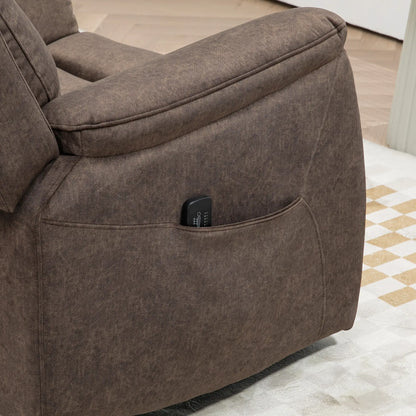 Manual Recliner Chair, Vibration Massage, Side Pockets, Living Room Single Sofas at Gallery Canada