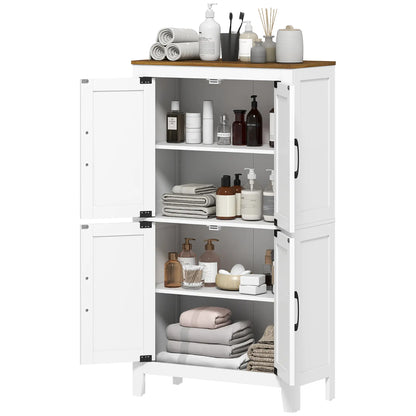 Bathroom Storage Cabinet, Barn Floor Cabinet, White Freestanding Bathroom Cabinets White, Walnut at Gallery Canada