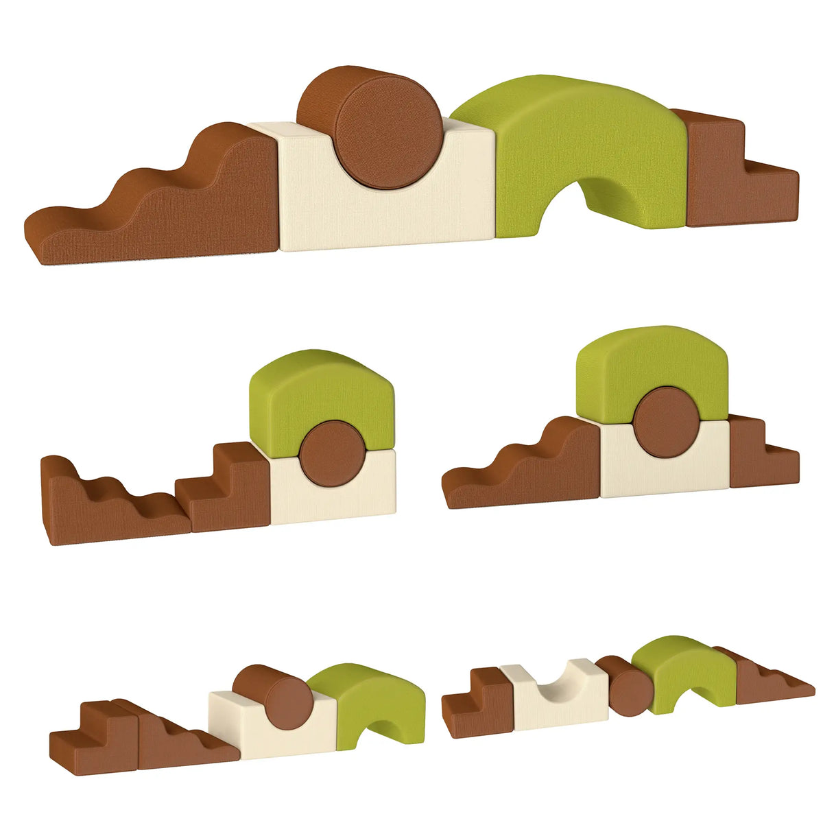 5-Piece Foam Climbing Blocks, Non-Slip, Washable Cover for Crawling Kids Gym & Playmats at Gallery Canada