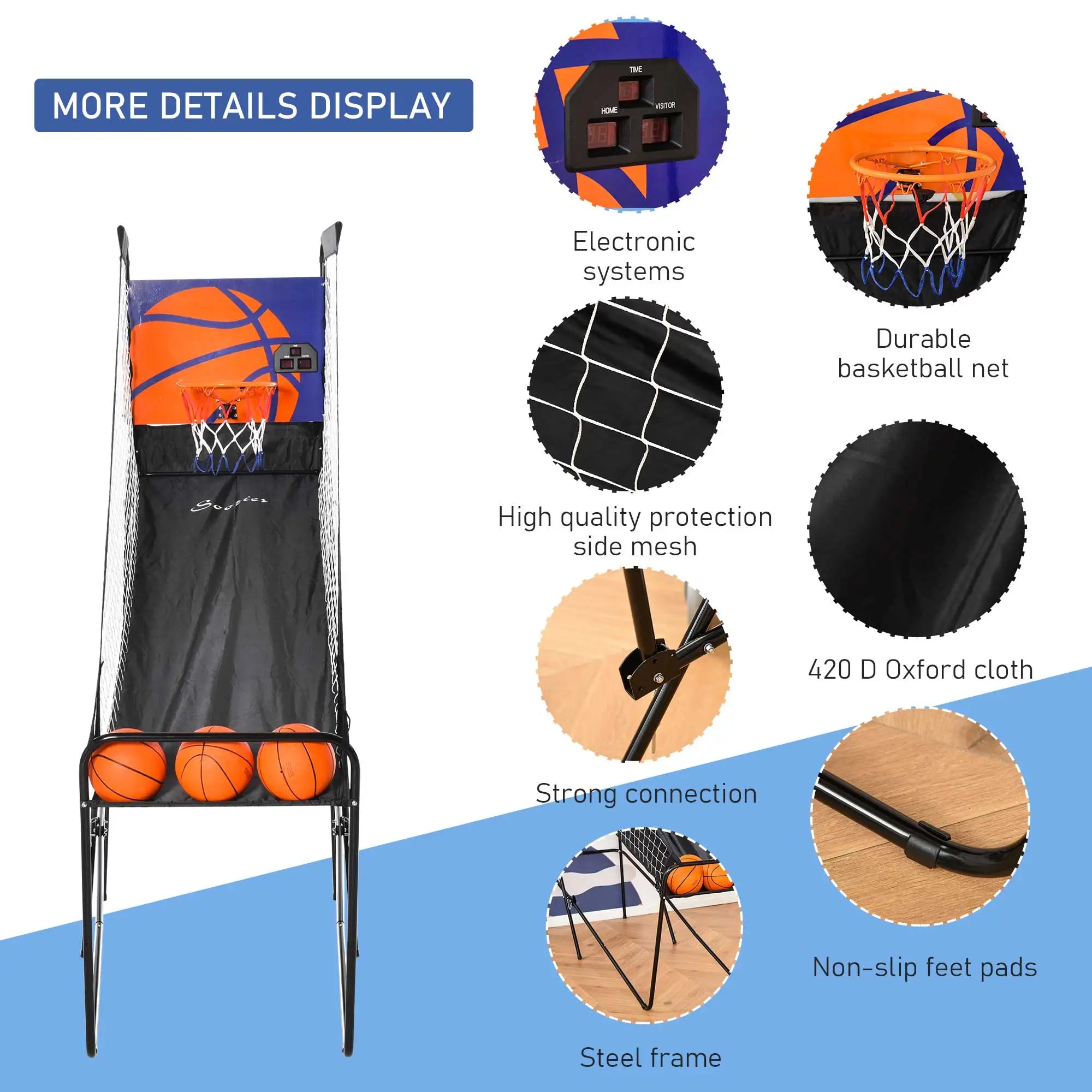 Basketball Hoop Arcade Game with Electronic Score Board, Black Basketball at Gallery Canada