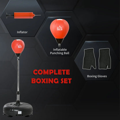 Freestanding Punching Bag Set with Stand, Speedball & Gloves, 52.4"-59.4" H Punching Bag Stands at Gallery Canada