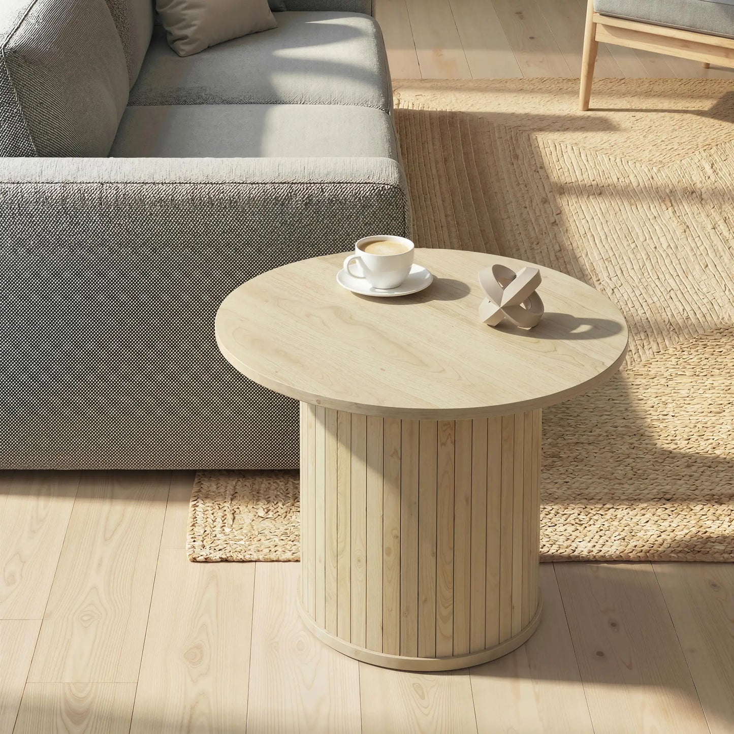 Round Coffee Table, 24", Natural Wood Coffee Tables at Gallery Canada