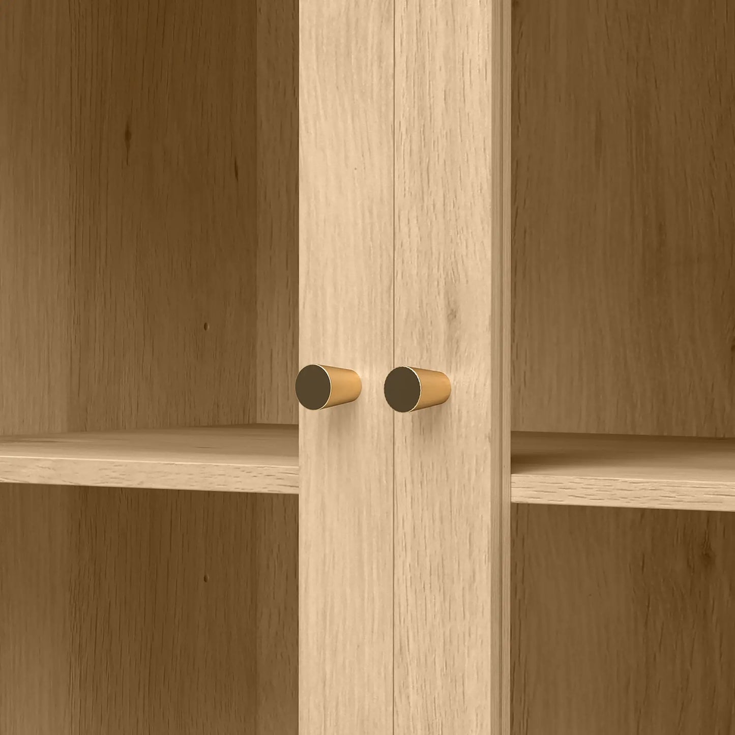 Arched Pantry Cabinet 71" Tall Oak, 2 Drawers, Oak Kitchen Pantry Cabinets at Gallery Canada