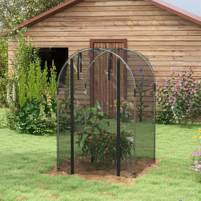 Galvanized Steel Crop Cage, Plant Protection Tent, 4' x 4', Black Walk In Greenhouses at Gallery Canada