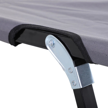 76" Two Person Folding Camping Cot, Portable Military Bed, Grey Camping Cots at Gallery Canada