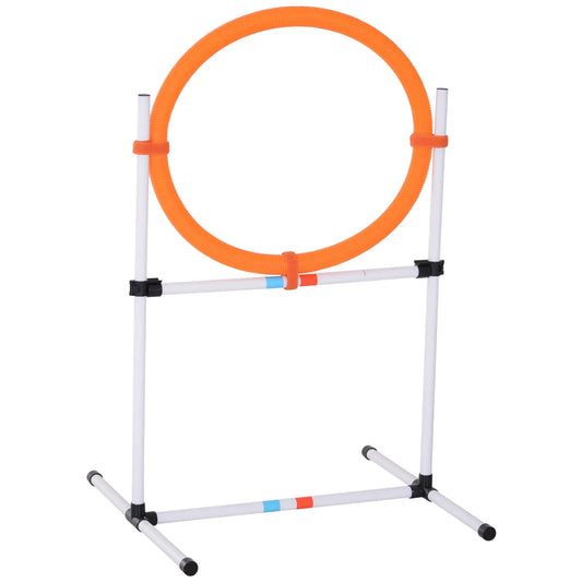 Dog Agility Training Equipment, Tire Jump Ring, Hurdle Bar, Easy Setup, Storage Bag Dog Agility Training Equipment White, Orange at Gallery Canada