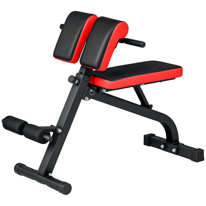 Foldable Roman Chair Hyperextension Bench, 660LBS, Black