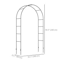 7.9FT Metal Garden Arch Trellis, Outdoor Arbor for Climbing Plants Trellises at Gallery Canada
